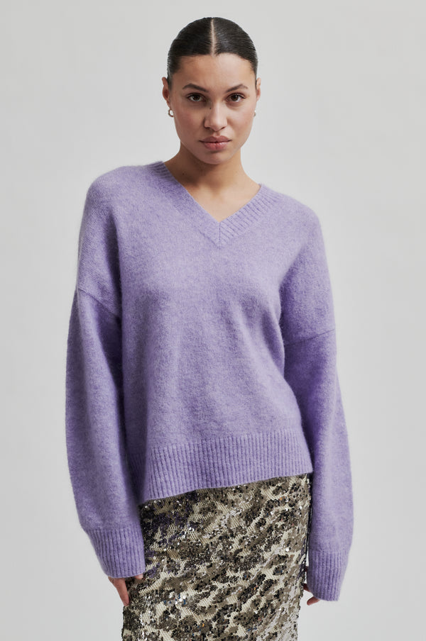 Brook Knit Loose V-Neck