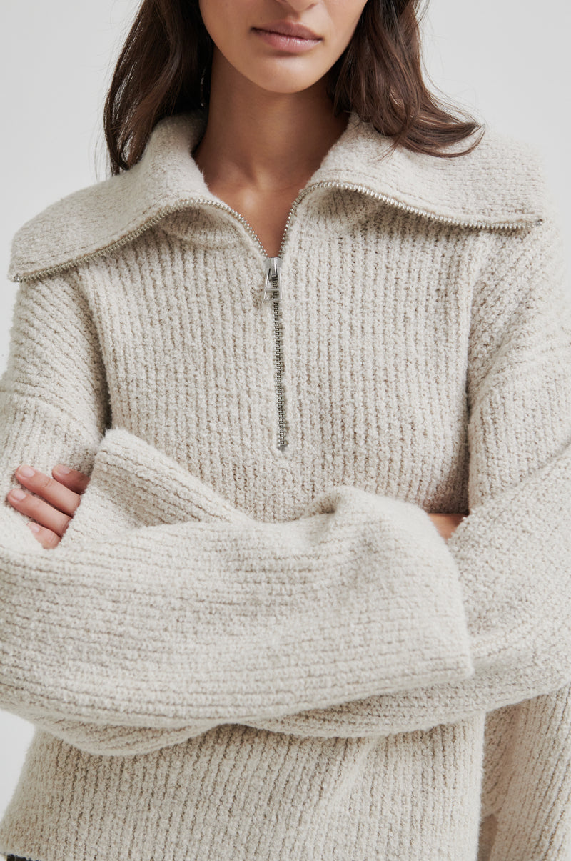 Gerda Knit Zip Collar