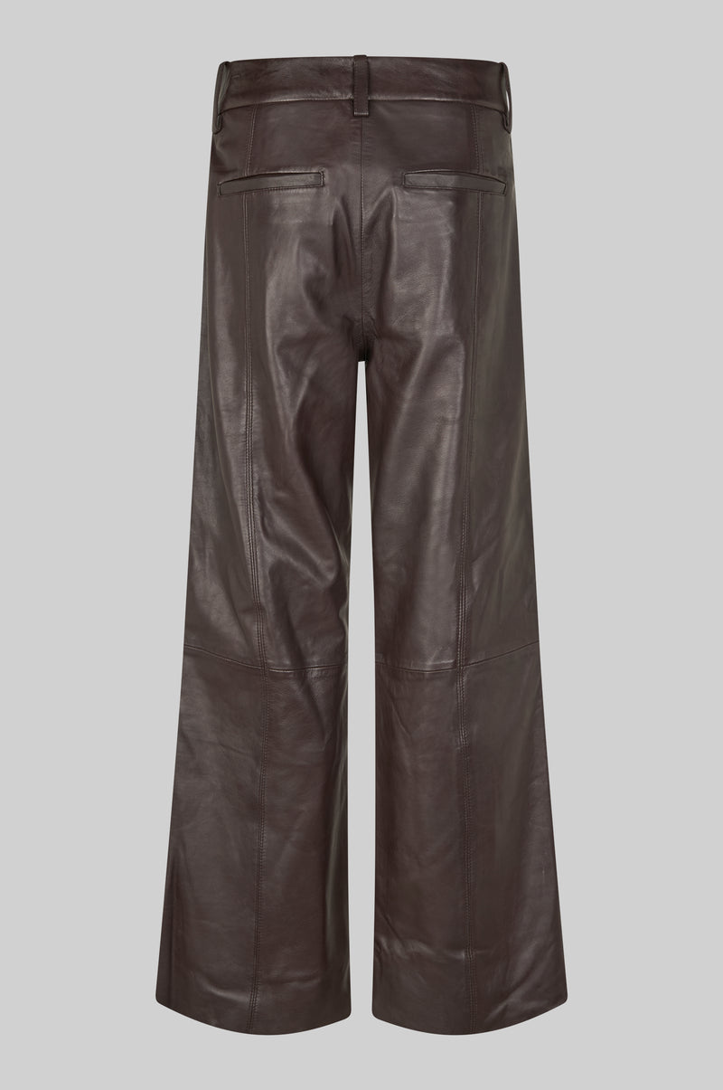 Letho Leather Straight Trousers