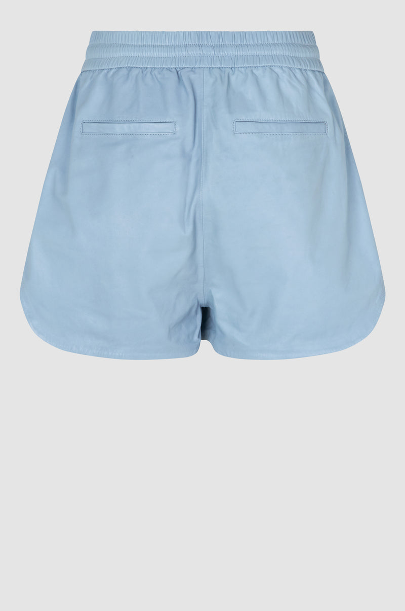 Marsala Leather Shorts
